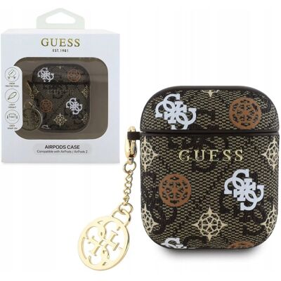Etui Z Klapką Guess Do Apple Airpods 1/ 2 Brązowy Etui Z Klapką Guess Do Apple Airpods 1/ 2 Brązowy