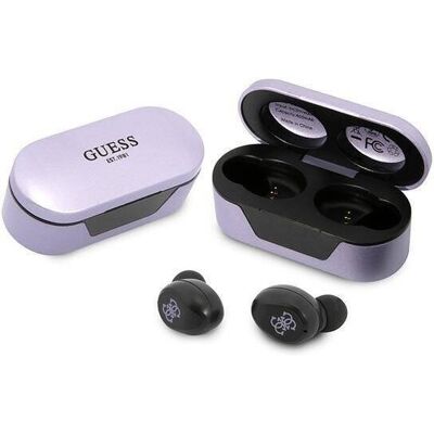Guess Bezprzewodowe słuchawki Bluetooth BT5.0 5H - Etui ładujące (fiolet) Guess Bezprzewodowe słuchawki Bluetooth BT5.0 5H - Etui ładujące (fiolet)
