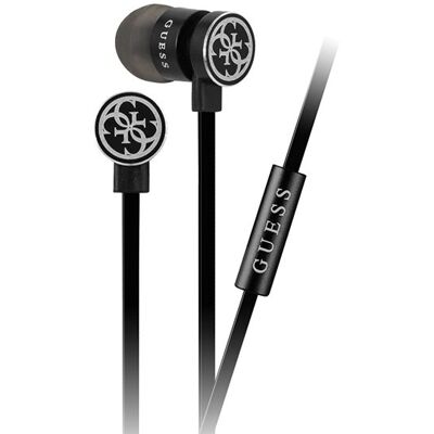 Guess Słuchawki Guepwibk Czarno-Srebrny /black&silver; 3,5mm Guess Słuchawki Guepwibk Czarno-Srebrny /black&silver; 3,5mm