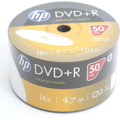 HP DVD+R 4,7GB 16X - Dyski - Zestaw 50 HP DVD+R 4,7GB 16X - Dyski - Zestaw 50