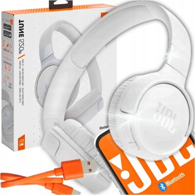 Inny producent JBL TUNE 520BT BIAŁE SŁUCHAWKI BLUETOOTH PURE BASS 57H Inny producent JBL TUNE 520BT BIAŁE SŁUCHAWKI BLUETOOTH PURE BASS 57H