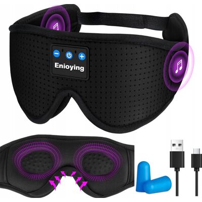 Inny producent MASKA NOCNA SŁUCHAWKI BLUETOOTH ERGONOMICZNA 3D UNIWERSALNA WYGODNA PIANKA Inny producent MASKA NOCNA SŁUCHAWKI BLUETOOTH ERGONOMICZNA 3D UNIWERSALNA WYGODNA PIANKA