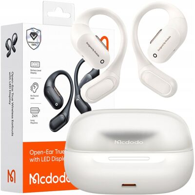 MCDODO SŁUCHAWKI BEZPRZEWODOWE ZAUSZNE BLUETOOTH 5.4 Z MIKROFONEM ETUI CLIP MCDODO SŁUCHAWKI BEZPRZEWODOWE ZAUSZNE BLUETOOTH 5.4 Z MIKROFONEM ETUI CLIP