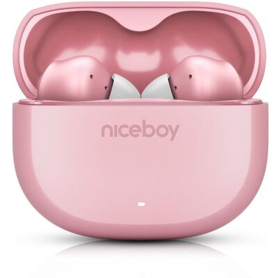 Niceboy Słuchawki Douszne Pins 4 Sakura Pink Różowe Aktywna Redukcja Szumów ANC BT 6.0 IPX4 Do 28h Słuchania Niceboy Słuchawki Douszne Pins 4 Sakura Pink Różowe Aktywna Redukcja Szumów ANC BT 6.0 IPX4 Do 28h Słuchania