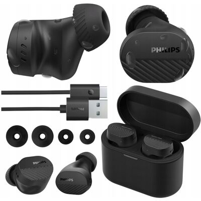 Philips SŁUCHAWKI TRUE WIRELESS BLUETOOTH Z REDUKCJĄ SZUMÓW PRO CZARNE Philips SŁUCHAWKI TRUE WIRELESS BLUETOOTH Z REDUKCJĄ SZUMÓW PRO CZARNE