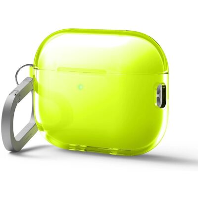 Elago Przezroczyste Etui Do Airpods Pro 3 Case Clear Z Karabińczykiem, Neon Żółty Elago Przezroczyste Etui Do Airpods Pro 3 Case Clear Z Karabińczykiem, Neon Żółty