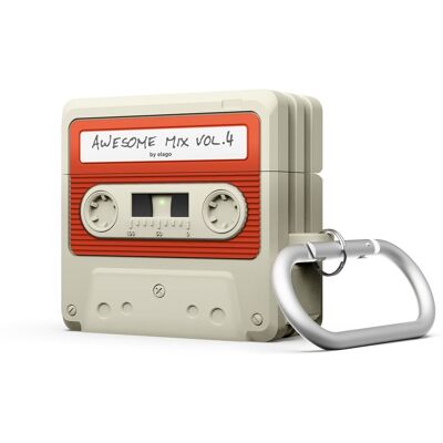 Retro Etui Case Kaseta Na Apple Airpods 4 Elago Cassette Tape, Białe Retro Etui Case Kaseta Na Apple Airpods 4 Elago Cassette Tape, Białe