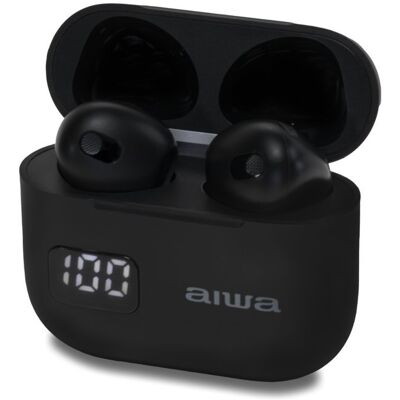 Aiwa - EBTW-100 - Czarny - 3-4h - Headphones Aiwa - EBTW-100 - Czarny - 3-4h - Headphones