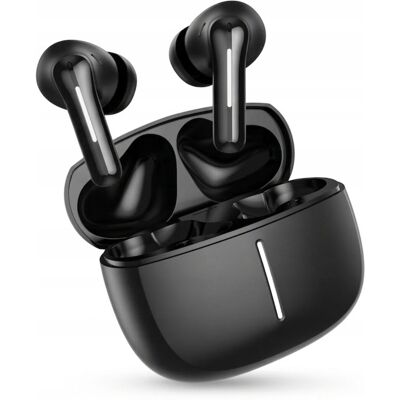 ELONIX Słuchawki bezprzewodowe bluetooth 5.4 dokanałowe czarne DWA MIKROFONY ELONIX Słuchawki bezprzewodowe bluetooth 5.4 dokanałowe czarne DWA MIKROFONY