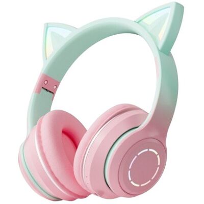 Inny producent Słuchawki bezprzewodowe bluetooth kot nauszne prezent różowe Inny producent Słuchawki bezprzewodowe bluetooth kot nauszne prezent różowe