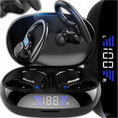 Lewer Słuchawki Bezprzewodowe Bluetooth Sportowe Do Biegania Powerbank Mikrofon Lewer Słuchawki Bezprzewodowe Bluetooth Sportowe Do Biegania Powerbank Mikrofon