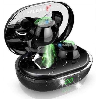 Inny producent SŁUCHAWKI BEZPRZEWODOWE DOUSZNE BLUETOOTH MIKROFON ETUI Z POWERBANKIEM Inny producent SŁUCHAWKI BEZPRZEWODOWE DOUSZNE BLUETOOTH MIKROFON ETUI Z POWERBANKIEM