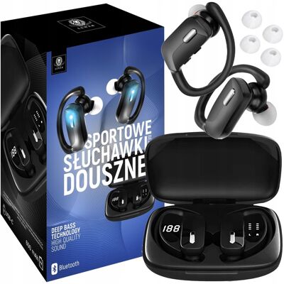 Lewer Słuchawki Bezprzewodowe Douszne Sportowe Bluetooth 5.3 + Edr Powerbank Led Lewer Słuchawki Bezprzewodowe Douszne Sportowe Bluetooth 5.3 + Edr Powerbank Led