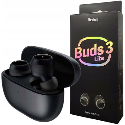 Słuchawki Bezprzewodowe Douszne z mikrofonem Redmi Buds Lite 3 czarne Słuchawki Bezprzewodowe Douszne z mikrofonem Redmi Buds Lite 3 czarne