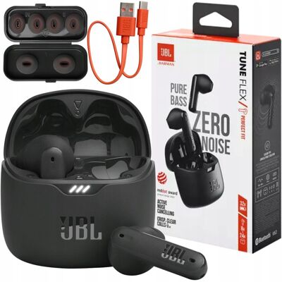 SŁUCHAWKI BEZPRZEWODOWE JBL TUNE FLEX DOUSZNE ANC 4 MIKROFONY BLUETOOTH SŁUCHAWKI BEZPRZEWODOWE JBL TUNE FLEX DOUSZNE ANC 4 MIKROFONY BLUETOOTH