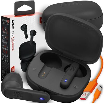 SŁUCHAWKI BEZPRZEWODOWE JBL Wave Flex czarne DOUSZNE MIKROFON BLUTETOOTH SŁUCHAWKI BEZPRZEWODOWE JBL Wave Flex czarne DOUSZNE MIKROFON BLUTETOOTH