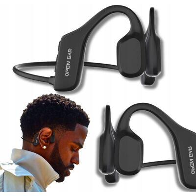 Inny producent Słuchawki BEZPRZEWODOWE kostne bluetooth czarne SPORTOWE do biegania rower Inny producent Słuchawki BEZPRZEWODOWE kostne bluetooth czarne SPORTOWE do biegania rower