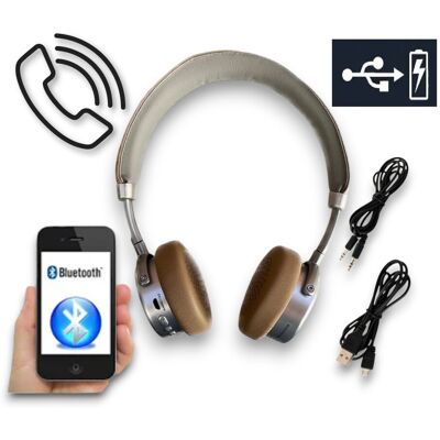 Inny producent SŁUCHAWKI BEZPRZEWODOWE NAUSZNE BLUETOOTH MIKROFON 2W1 PRZEWODOWE BEŻOWE Inny producent SŁUCHAWKI BEZPRZEWODOWE NAUSZNE BLUETOOTH MIKROFON 2W1 PRZEWODOWE BEŻOWE