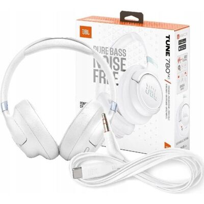 Słuchawki Bezprzewodowe Nauszne Jbl Tune 780nc Białe 780 Nc Tune780 Słuchawki Bezprzewodowe Nauszne Jbl Tune 780nc Białe 780 Nc Tune780