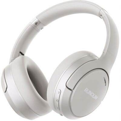 Inny producent Słuchawki bezprzewodowe RUNOLIM nauszne bluetooth beżowe Inny producent Słuchawki bezprzewodowe RUNOLIM nauszne bluetooth beżowe