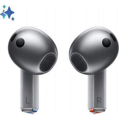 Słuchawki bezprzewodowe, Samsung, Galaxy Buds 3, dokanałowe, srebrne Słuchawki bezprzewodowe, Samsung, Galaxy Buds 3, dokanałowe, srebrne