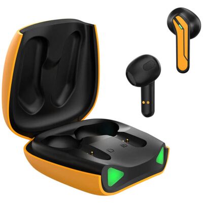 Słuchawki bezprzewodowe z etui ładującym Kumi X2 Pro (żółte) Słuchawki bezprzewodowe z etui ładującym Kumi X2 Pro (żółte)