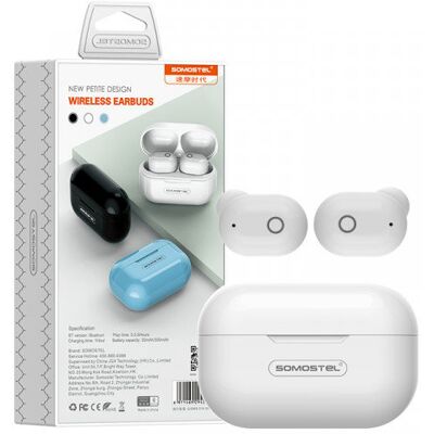 Słuchawki Bluetooth Somostel Earbuds Biały J58 Tws Słuchawki Bluetooth Somostel Earbuds Biały J58 Tws