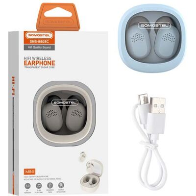 SŁUCHAWKI BLUETOOTH SOMOSTEL I660 EARBUDS NIEBIESKI TWS SŁUCHAWKI BLUETOOTH SOMOSTEL I660 EARBUDS NIEBIESKI TWS