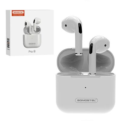 SŁUCHAWKI BLUETOOTH SOMOSTEL PRO 4 EARBUDS BIAŁY PRO4 TWS BT5.3 SŁUCHAWKI BLUETOOTH SOMOSTEL PRO 4 EARBUDS BIAŁY PRO4 TWS BT5.3