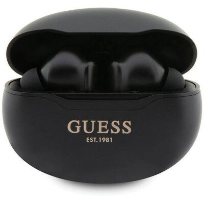 Guess True Wireless Metaliczny Wykończenie BT5.3 Słuchawki Stereo - CZARNY Guess True Wireless Metaliczny Wykończenie BT5.3 Słuchawki Stereo - CZARNY
