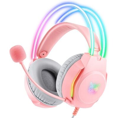 Słuchawki Gamingowe ONIKUMA X26 Różowe - Stereo, Mikrofon, Neon Słuchawki Gamingowe ONIKUMA X26 Różowe - Stereo, Mikrofon, Neon