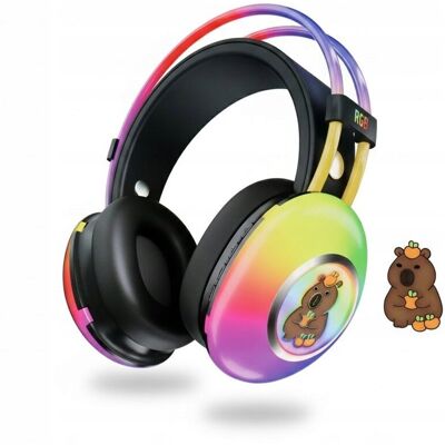 Hofi Słuchawki Nauszne Bezprzewodowe Bluetooth Capybara PG-706E RGB Czarne RGB Hofi Słuchawki Nauszne Bezprzewodowe Bluetooth Capybara PG-706E RGB Czarne RGB