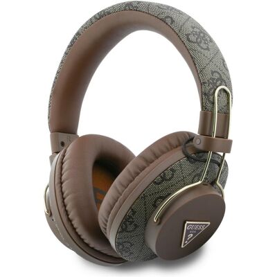 Słuchawki nauszne Guess Triangle Logo Bluetooth ENC brązowy Słuchawki nauszne Guess Triangle Logo Bluetooth ENC brązowy