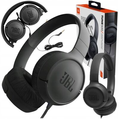 SŁUCHAWKI PRZEWODOWE JBL NAUSZNE Z MIKROFONEM WYGODNE SKŁADANE CZARNE BASS SŁUCHAWKI PRZEWODOWE JBL NAUSZNE Z MIKROFONEM WYGODNE SKŁADANE CZARNE BASS