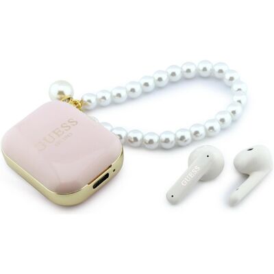 Słuchawki Tws Guess Pearl Strap Różowy Słuchawki Tws Guess Pearl Strap Różowy