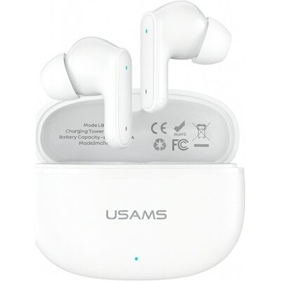 Słuchawki Tws Usams E05 Bluetooth 6.0 Bezprzewodowe Biały Słuchawki Tws Usams E05 Bluetooth 6.0 Bezprzewodowe Biały