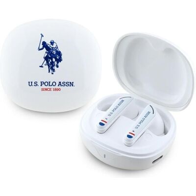 U.S. Polo ASSN DH Logo Bezprzewodowe Słuchawki Bluetooth - Białe - Słuchawki U.S. Polo ASSN DH Logo Bezprzewodowe Słuchawki Bluetooth - Białe - Słuchawki