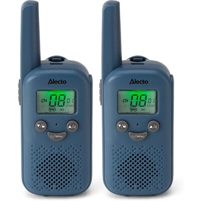 Zestaw Alecto Walkie-Talkie 2 słuchawki Do 6 km Kanały częstotliwości: 8 PTT / VOX 24 godziny czuwania Niebieski Zestaw Alecto Walkie-Talkie 2 słuchawki Do 6 km Kanały częstotliwości: 8 PTT / VOX 24 godziny czuwania Niebieski