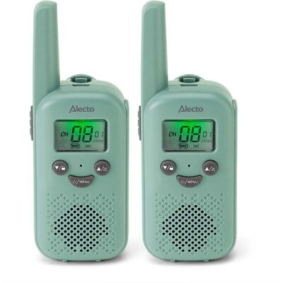 Zestaw Alecto Walkie-Talkie 2 słuchawki Do 6 km Kanały częstotliwości: 8 PTT / VOX 24 godziny czuwania Zielony Zestaw Alecto Walkie-Talkie 2 słuchawki Do 6 km Kanały częstotliwości: 8 PTT / VOX 24 godziny czuwania Zielony