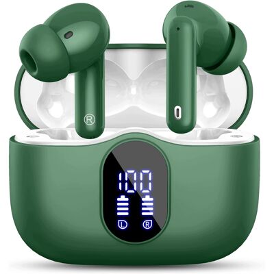 Inny producent Sluchawki Bezprzewodowe Douszne Bluetooth Z 4 Mikrofonami Wyświetlacz Led Inny producent Sluchawki Bezprzewodowe Douszne Bluetooth Z 4 Mikrofonami Wyświetlacz Led