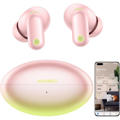 Słuchawki Bezprzewodowe Huawei Freebuds Neo Różowe Anc Dokanałowe Bt 6.0 Słuchawki Bezprzewodowe Huawei Freebuds Neo Różowe Anc Dokanałowe Bt 6.0