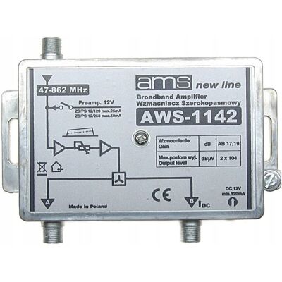 Inny producent Wzmacniacz Antenowy Aws-1142 Ams Inny producent Wzmacniacz Antenowy Aws-1142 Ams
