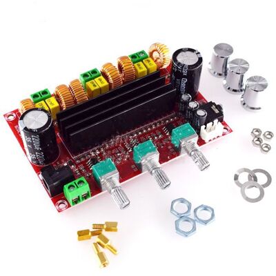 Wzmacniacz mocy 2.1 2x80W +100W (WOOFER) TPA3116D, 12V-24V TPA3116D2, Arduino Wzmacniacz mocy 2.1 2x80W +100W (WOOFER) TPA3116D, 12V-24V TPA3116D2, Arduino