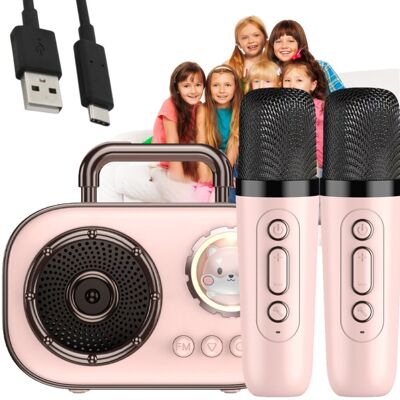 AMT BEZPRZEWODOWY ZESTAW KARAOKE PRZENOŚNY GŁOŚNIK BLUETOOTH 2 MIKROFONY DZIECI AMT BEZPRZEWODOWY ZESTAW KARAOKE PRZENOŚNY GŁOŚNIK BLUETOOTH 2 MIKROFONY DZIECI