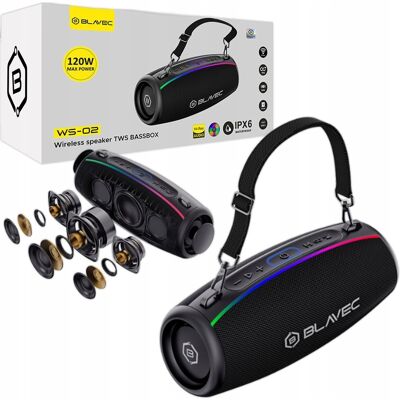Inny producent Głośnik Bezprzewodowy Bluetooth Boombox Bassbox Stereo USB-C AUX TWS 120W Inny producent Głośnik Bezprzewodowy Bluetooth Boombox Bassbox Stereo USB-C AUX TWS 120W