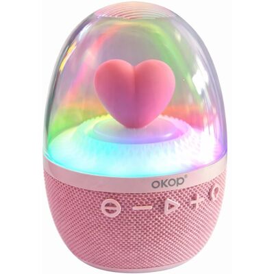 producent niezdefiniowany Głośnik bluetootch przenośny podświetlany led jajko z serduszkiem producent niezdefiniowany Głośnik bluetootch przenośny podświetlany led jajko z serduszkiem