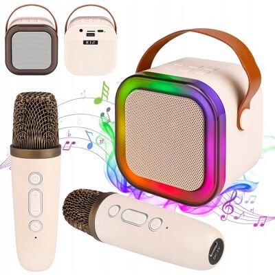 LVT Głośnik Bluetooth Przenośny Karaoke - 2 Mikrofony LVT Głośnik Bluetooth Przenośny Karaoke - 2 Mikrofony