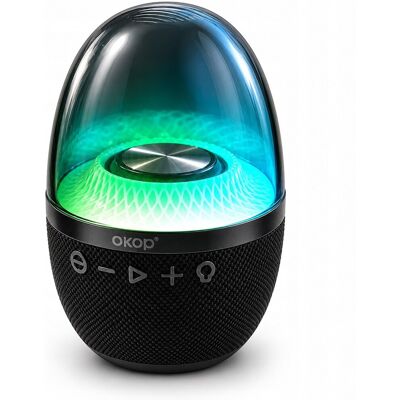 Inny producent Głośnik Bluetooth z lampką LED RGB czarny dekoracyjny na prezent Inny producent Głośnik Bluetooth z lampką LED RGB czarny dekoracyjny na prezent
