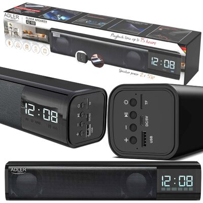 Głośnik Bluetooth Zegar Budzik Usb Adler Ad1191 z budzikiem Głośnik Bluetooth Zegar Budzik Usb Adler Ad1191 z budzikiem