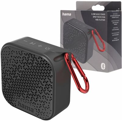 Głośnik Mobilny Hama Pocket Bluetooth Czarny Kompaktowy Wodoodporny Mały Głośnik Mobilny Hama Pocket Bluetooth Czarny Kompaktowy Wodoodporny Mały